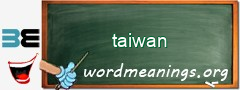 WordMeaning blackboard for taiwan